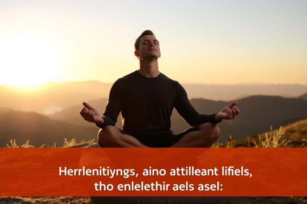A man sitting cross-legged on a meditation cushion, his eyes closed in deep concentration, his palms resting lightly on his knees. Behind him, a serene landscape of rolling hills and a distant mountain range, bathed in the soft, golden light of the setting sun. The atmosphere is one of tranquility and introspection, inviting the viewer to reflect on the challenges of fasting and the path to a healthier self. A man sitting cross-legged on a meditation cushion, his eyes closed in deep concentration, his palms resting lightly on his knees. Behind him, a serene landscape of rolling hills and a distant mountain range, bathed in the soft, golden light of the setting sun. The atmosphere is one of tranquility and introspection, inviting the viewer to reflect on the challenges of fasting and the path to a healthier self.